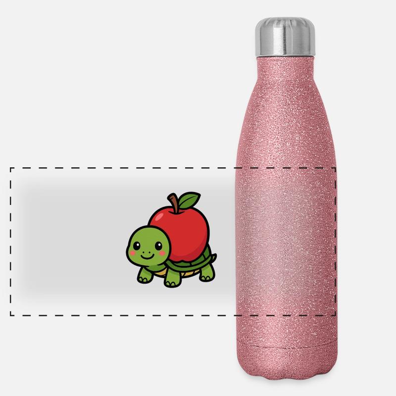 Apfelkröte Panorama Glitzer Isolierflasche 500 ml