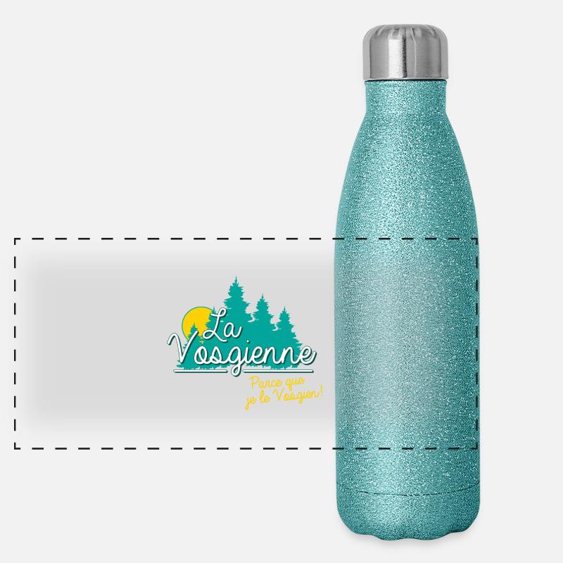 Lorraine Parce que je le Vosgien. Gourde isotherme panoramique pailletée 500 ml
