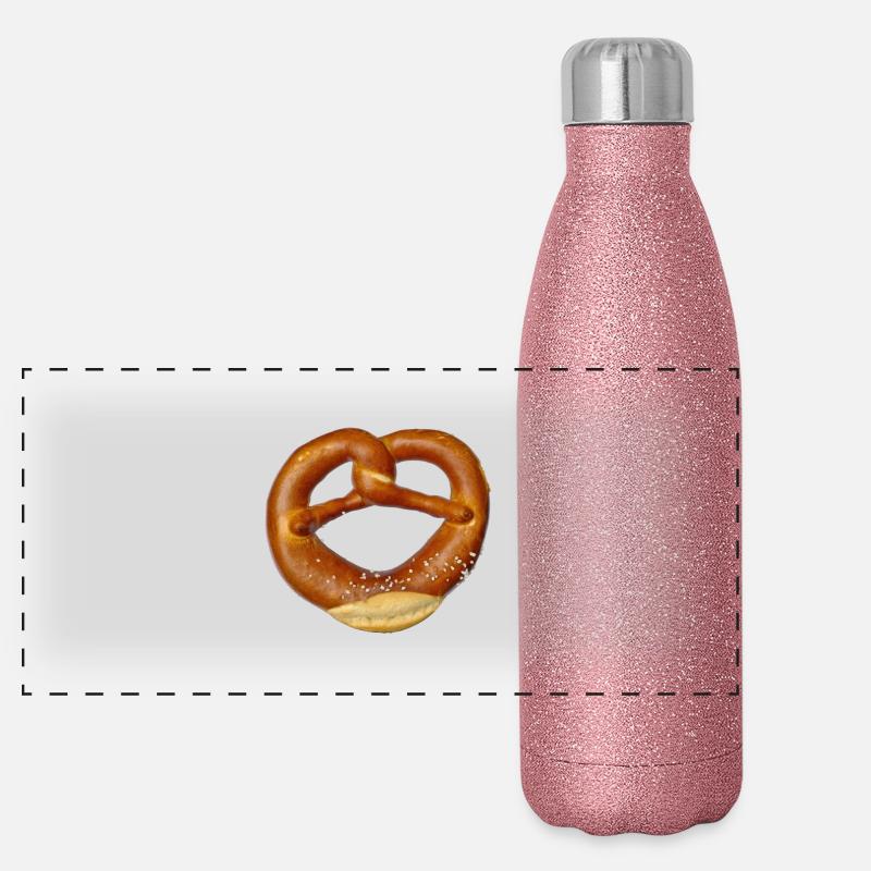 Brezel Panorama Glitzer Isolierflasche 500 ml