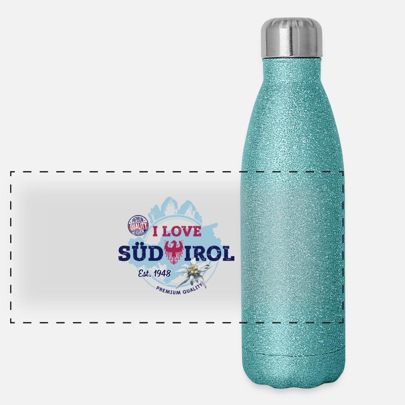 I LOVE SÜDTIROL Thermos in acciaio inossidabile glitterato