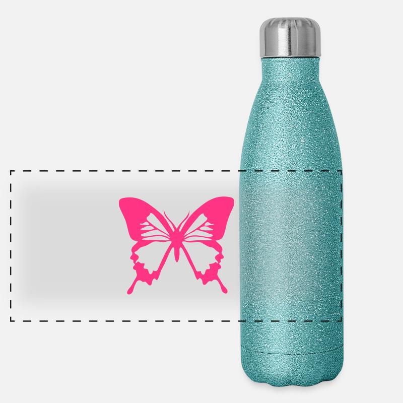 papillon butterfly schmetterling18 marip Gourde isotherme panoramique pailletée 500 ml