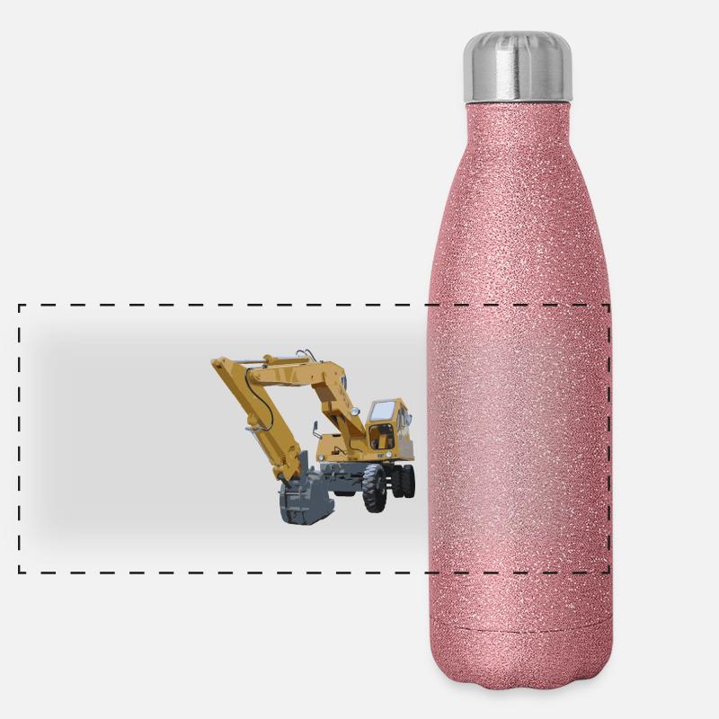 Gammel gravemaskine Termoflaske i rustfrit stål med glimmer