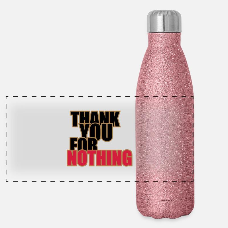 Thank You For Nothing Panorama Glitzer Isolierflasche 500 ml