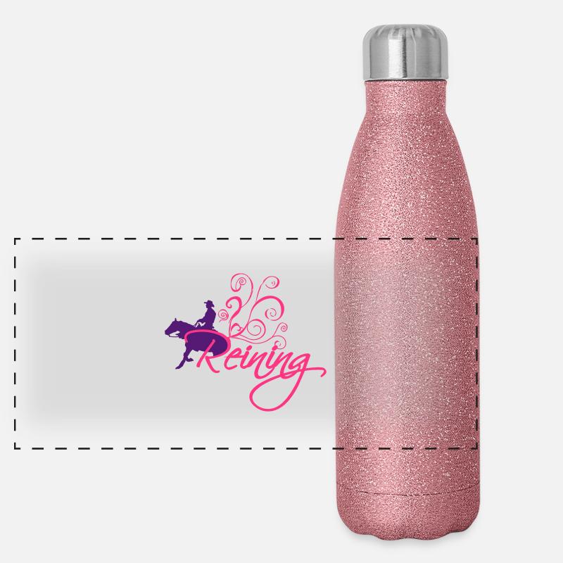 Reining Motif Slider Panoramic Glitter Thermal Bottle 500 ml