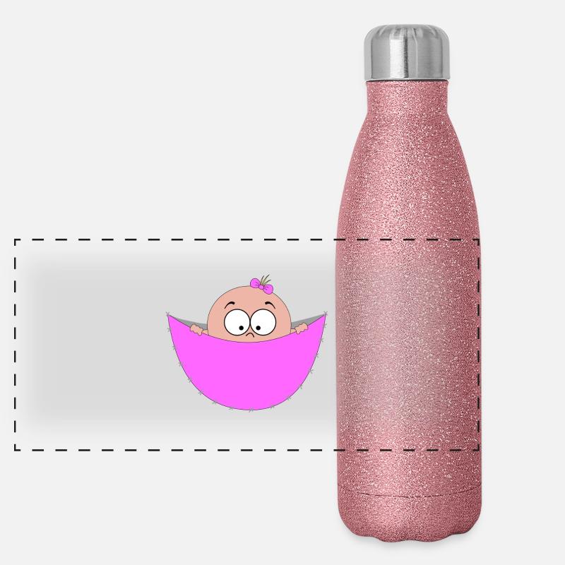 regard ventre poche sac bébé grossesse Gourde isotherme panoramique pailletée 500 ml
