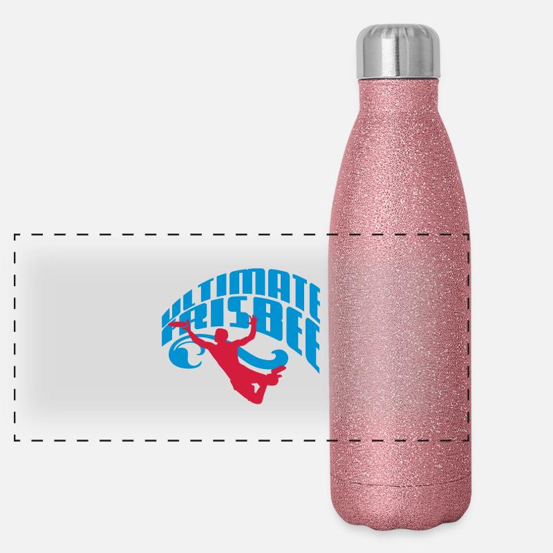 Ultimate Frisbee Panorama Glitzer Isolierflasche 500 ml