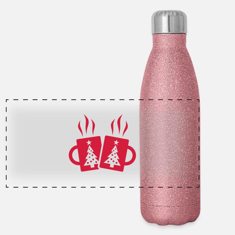 Christmas market Panoramic Glitter Thermal Bottle 500 ml