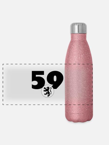 Ch'ti / Nord / Chti / Ch'ti mi / Nordiste - Panorama Glitzer Isolierflasche 500 ml - Pink Glitzer - Vorne