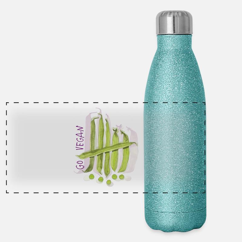 pois GoVegan Gourde isotherme panoramique pailletée 500 ml