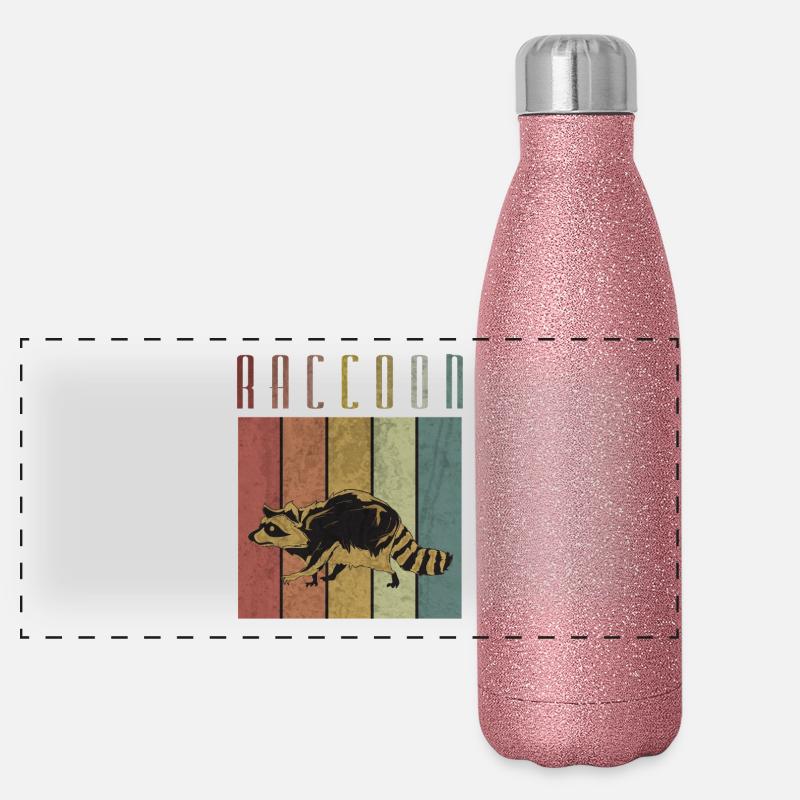 raton laveur Gourde isotherme panoramique pailletée 500 ml