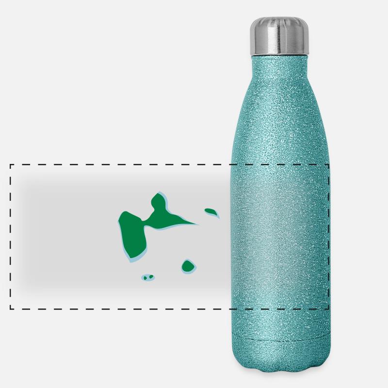 Guadeloupe Panorama Glitzer Isolierflasche 500 ml
