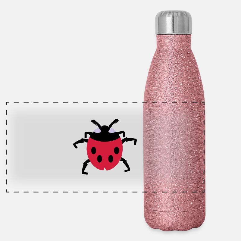 coccinelle / ladybug (3c) Gourde isotherme panoramique pailletée 500 ml