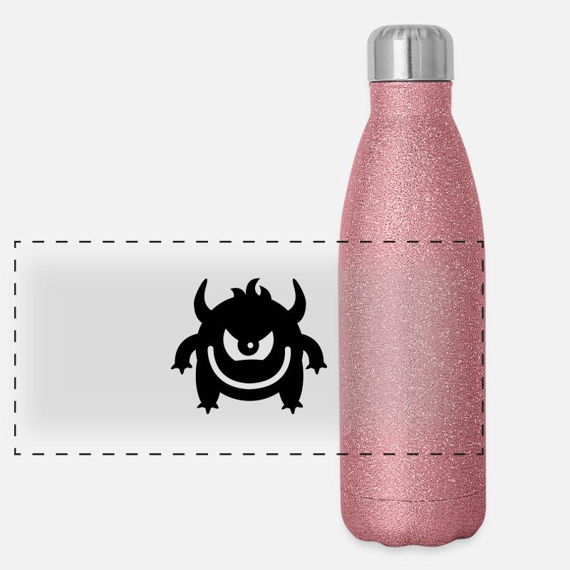 Böses Monster Panorama Glitzer Isolierflasche 500 ml