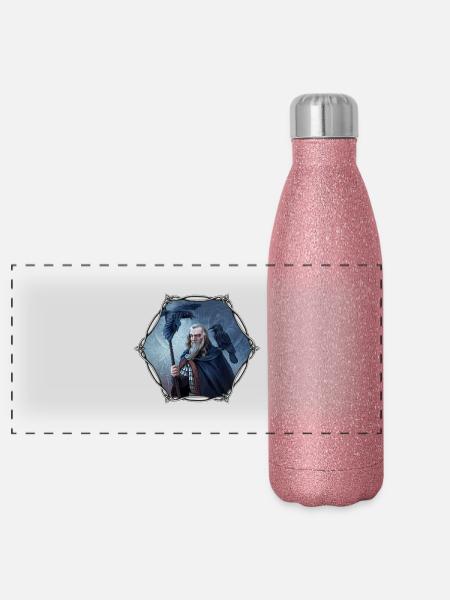 Odin - Panorama Glitzer Isolierflasche 500 ml - Pink Glitzer