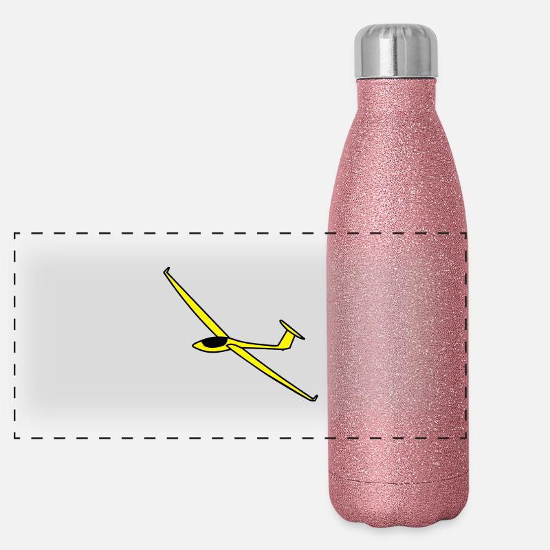 segelflugzeug asw27 Panorama Glitzer Isolierflasche 500 ml