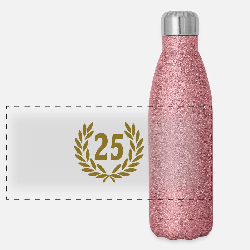 25_corona_premio Panorama Glitzer Isolierflasche 500 ml