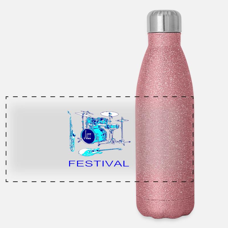 Jazz Festival Panorama Glitzer Isolierflasche 500 ml