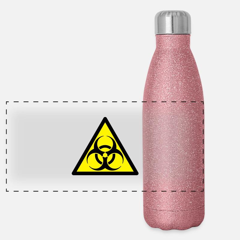 Biohazard Biogefährdung Gefahrensymbol Panorama Glitzer Isolierflasche 500 ml
