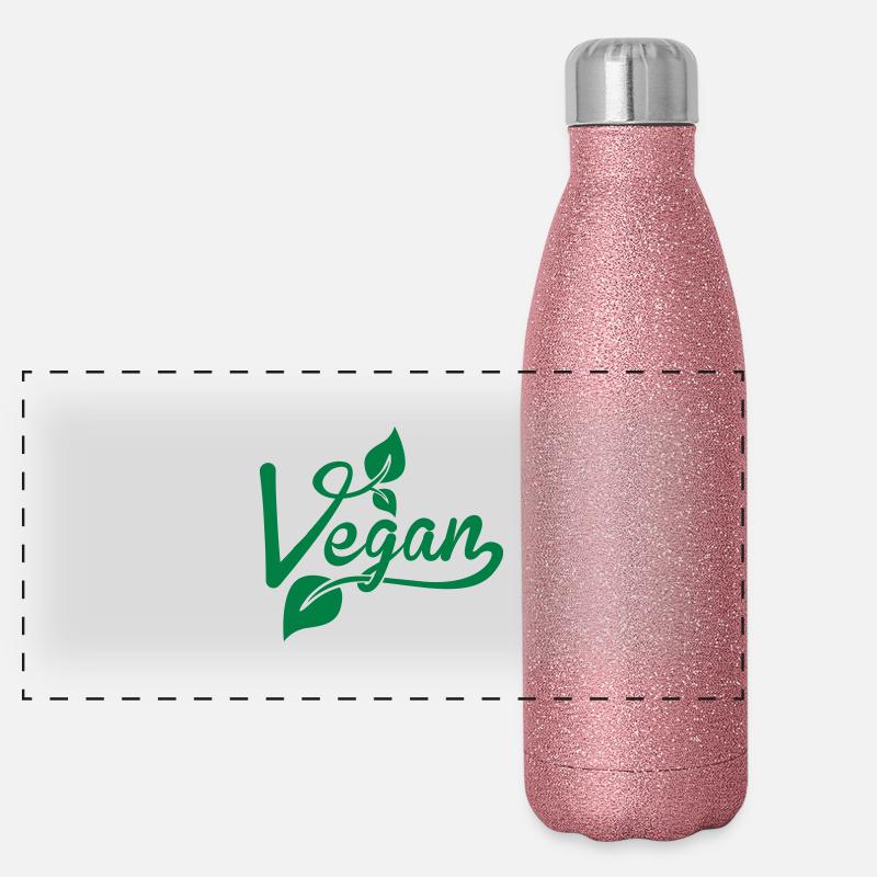 vegan Panorama Glitzer Isolierflasche 500 ml