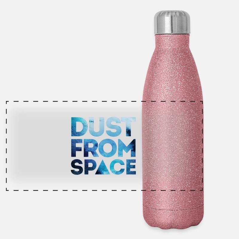 dust from space HIPSTER MOUSTACHE GEEK SWAG STYLE Panorama Glitzer Isolierflasche 500 ml