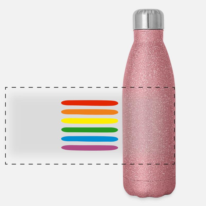 Rainbow Gourde isotherme panoramique pailletée 500 ml