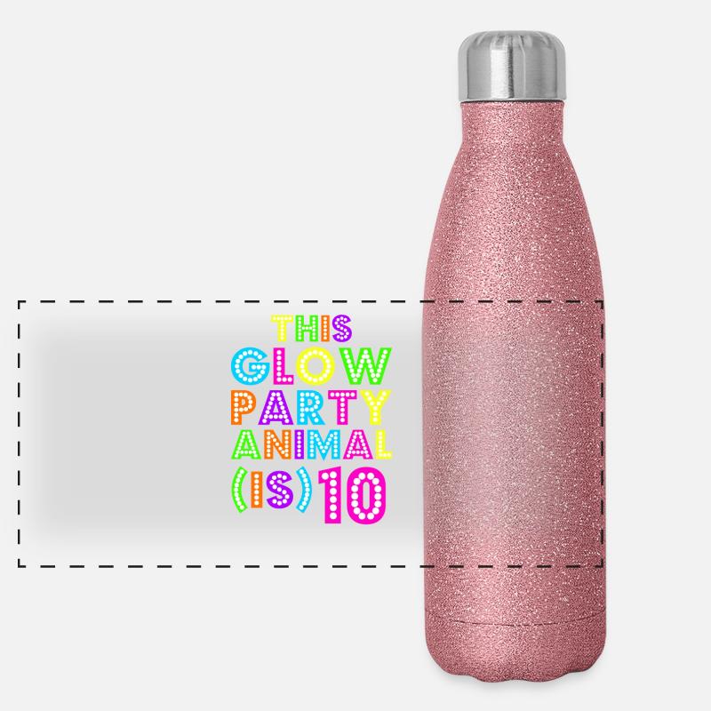 Glow Party Animal10 Gourde isotherme panoramique pailletée 500 ml