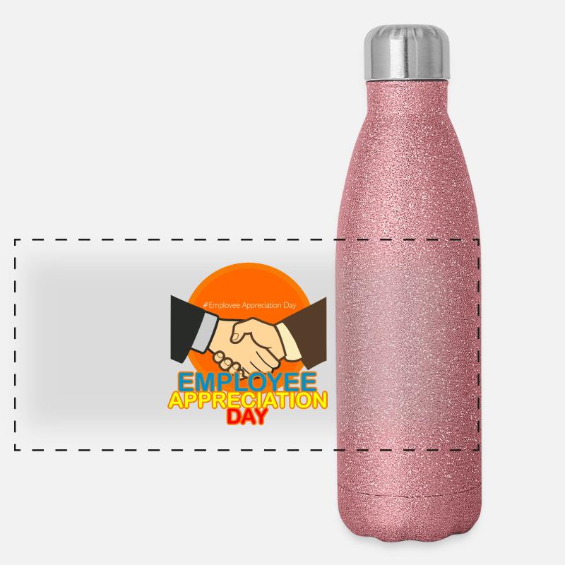 Wertschätzungtag der Mitarbeiter Panorama Glitzer Isolierflasche 500 ml