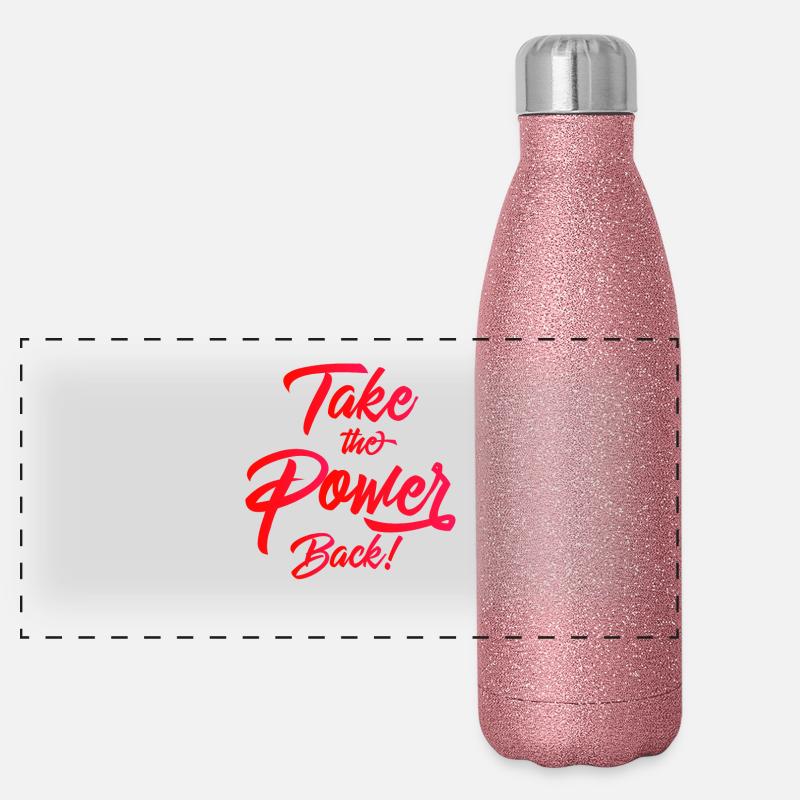 Take the Power Back Panorama Glitzer Isolierflasche 500 ml