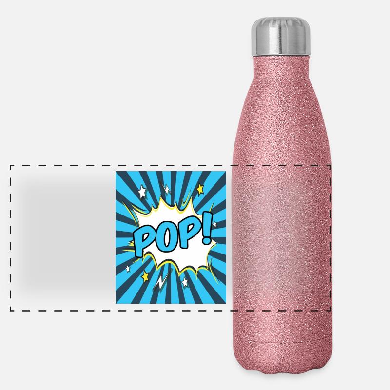 Pop Art Panoramic Glitter Thermal Bottle 500 ml