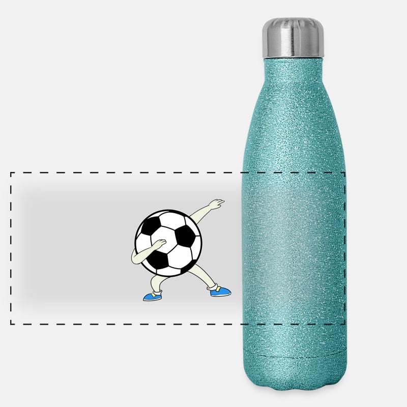 Dabbing Dab Soccer Ball Player Game Sport Elf Panoramic Glitter Thermal Bottle 500 ml