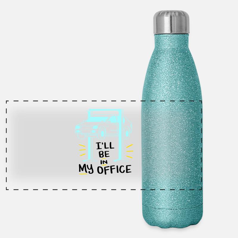 Mechanical mechanic profession gift Panoramic Glitter Thermal Bottle 500 ml