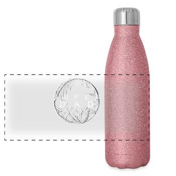 superdad - Gourde isotherme panoramique pailletée 500 ml - paillettes roses - Devant