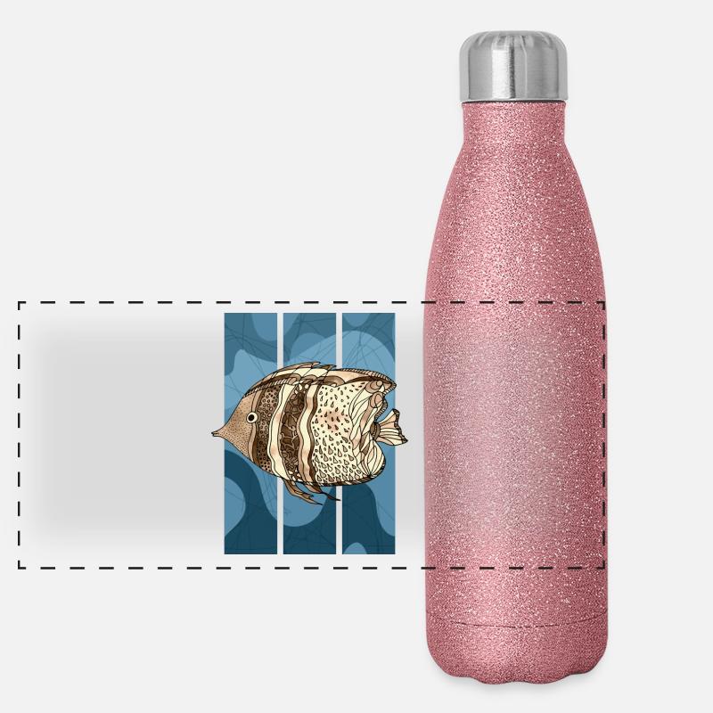 poisson Gourde isotherme panoramique pailletée 500 ml