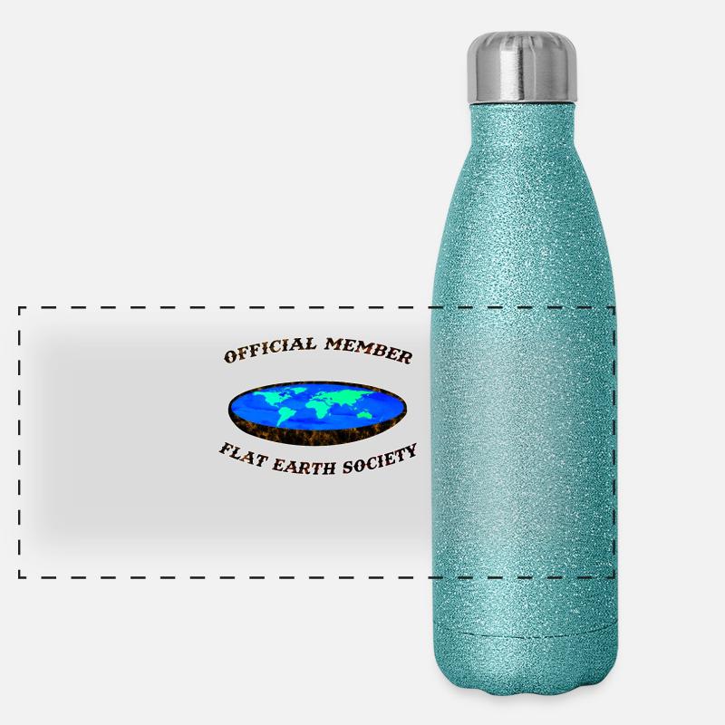 Membres de la terre plate Gourde isotherme panoramique pailletée 500 ml
