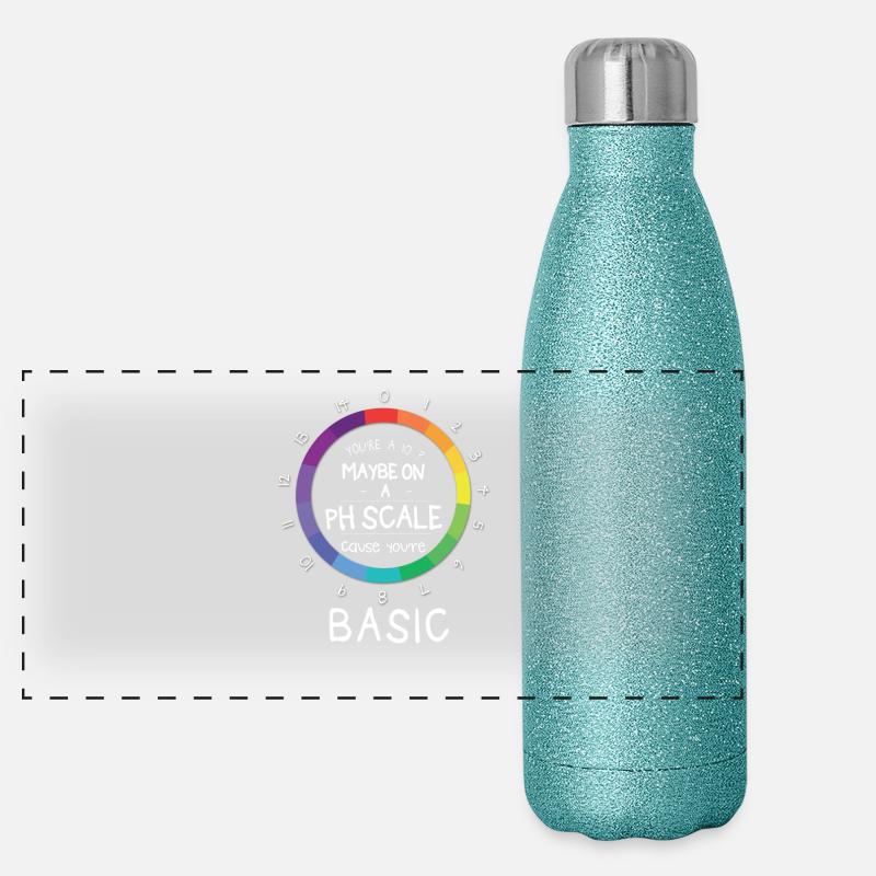 Échelle de pH Funny Chemist Fun Joke Fun cadeau Gourde isotherme panoramique pailletée 500 ml