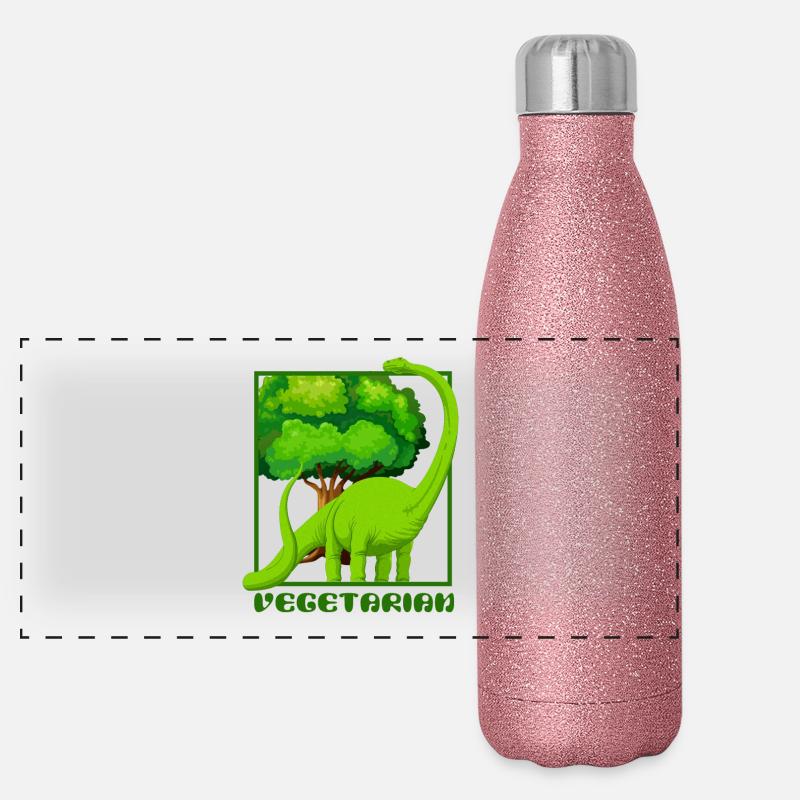 Dinosaurier Brachiosaurus Panorama Glitzer Isolierflasche 500 ml