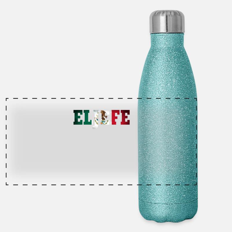 Boss Chef Babo Mexico Mexican Gift Panoramic Glitter Thermal Bottle 500 ml