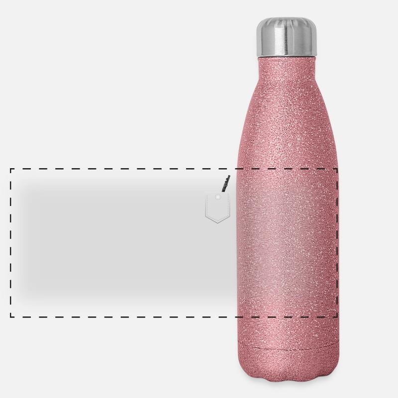 Querflöte Pocket Band Musik Geschenk Panorama Glitzer Isolierflasche 500 ml