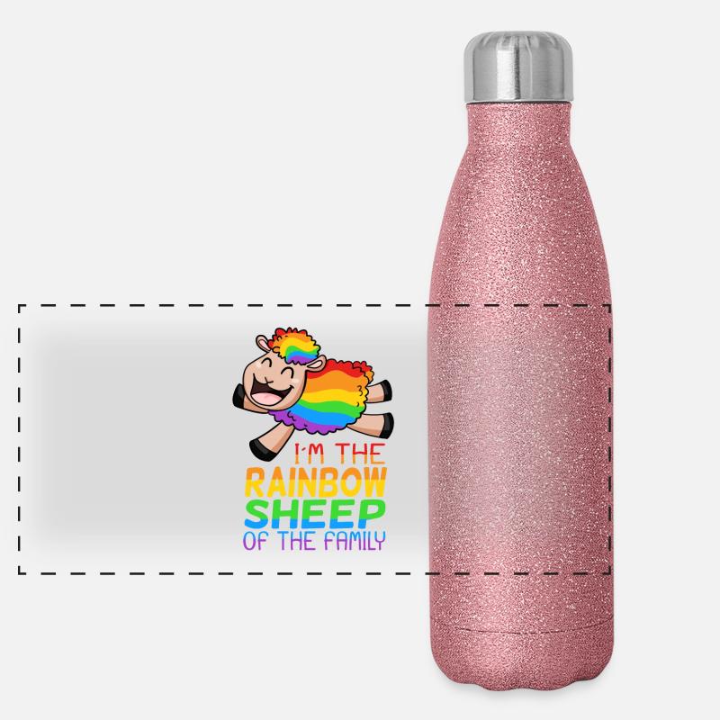 LGBT sheep cute Panoramic Glitter Thermal Bottle 500 ml