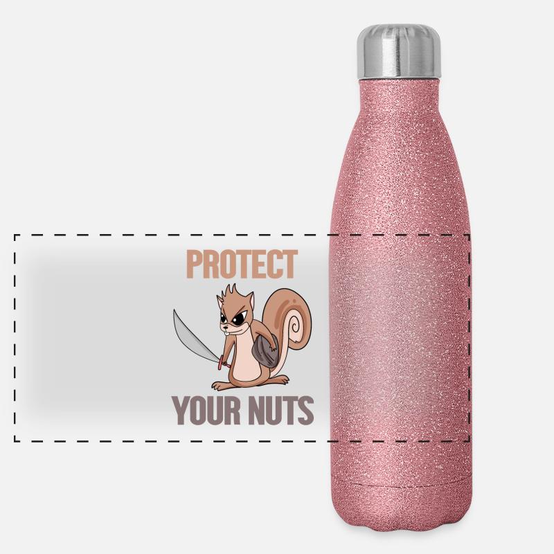 Drôle d’écureuil cadeau Gourde isotherme panoramique pailletée 500 ml