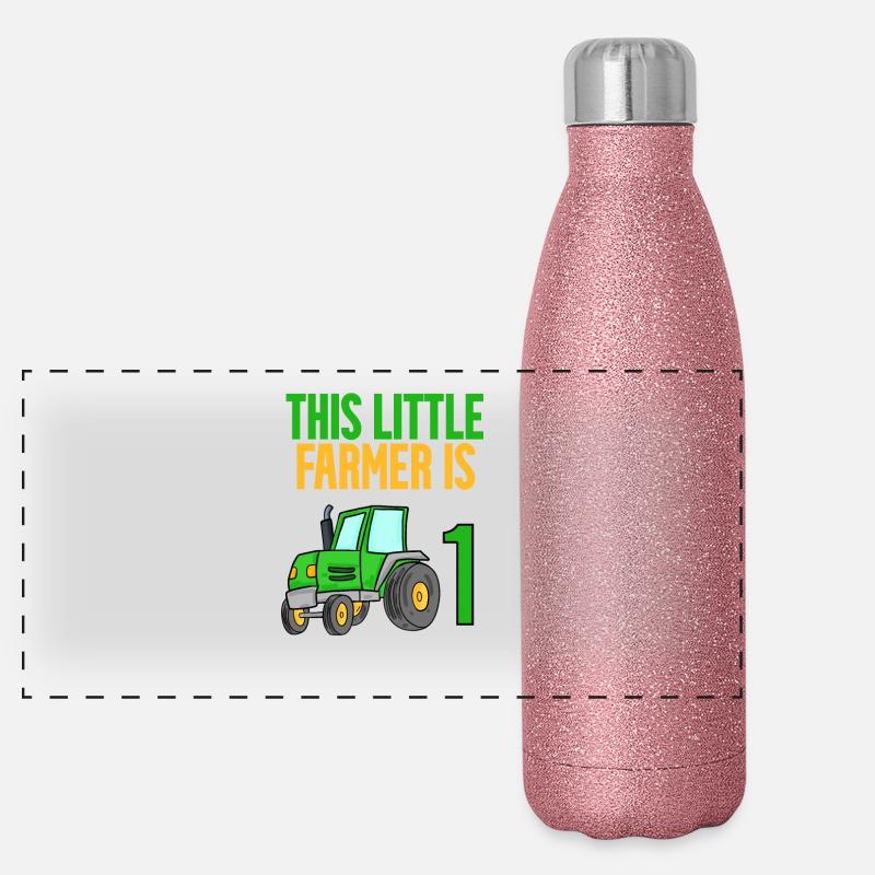 Tractor 1 year boy 1st birthday son Panoramic Glitter Thermal Bottle 500 ml