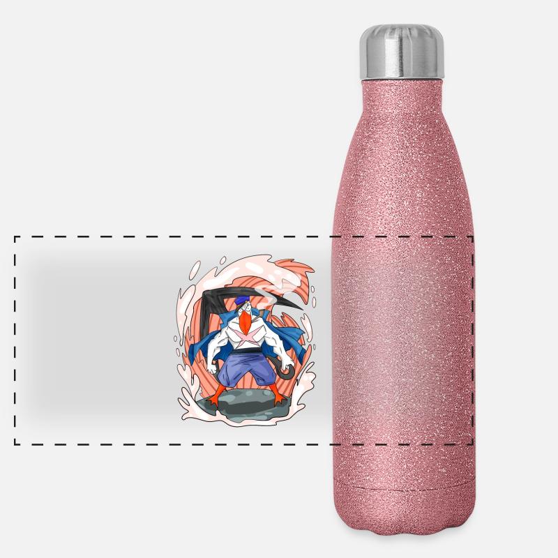Möwe mit Anker Panorama Glitzer Isolierflasche 500 ml