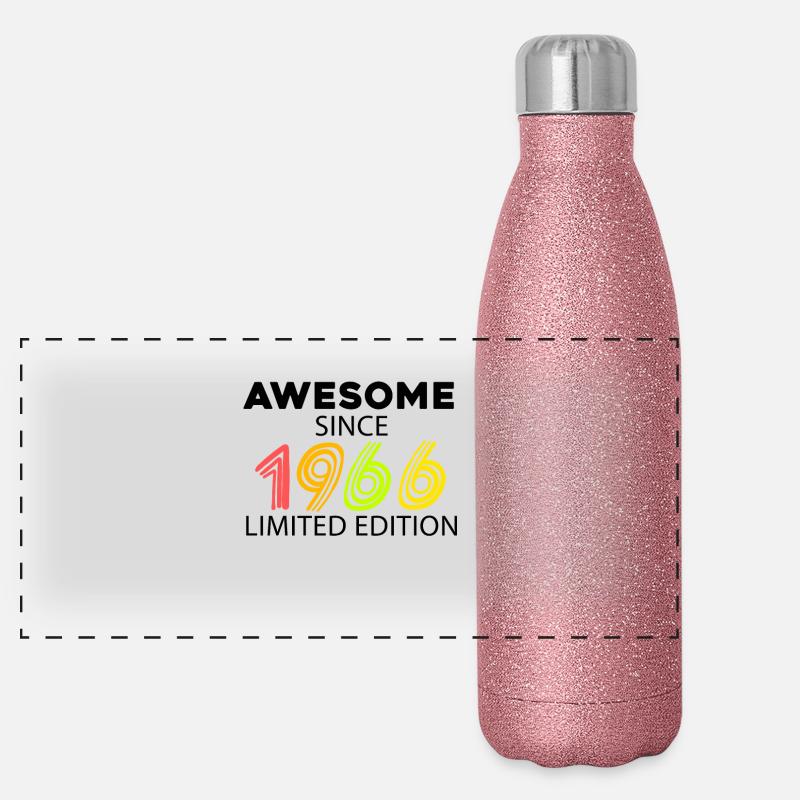 Fantastic since 1966 - born in 1966 Panoramic Glitter Thermal Bottle 500 ml