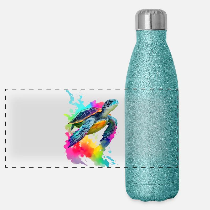 Sea turtle Panoramic Glitter Thermal Bottle 500 ml