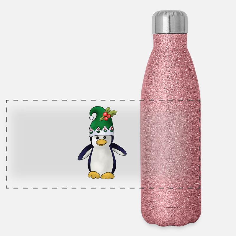 Wichtelpinguin Panorama Glitzer Isolierflasche 500 ml