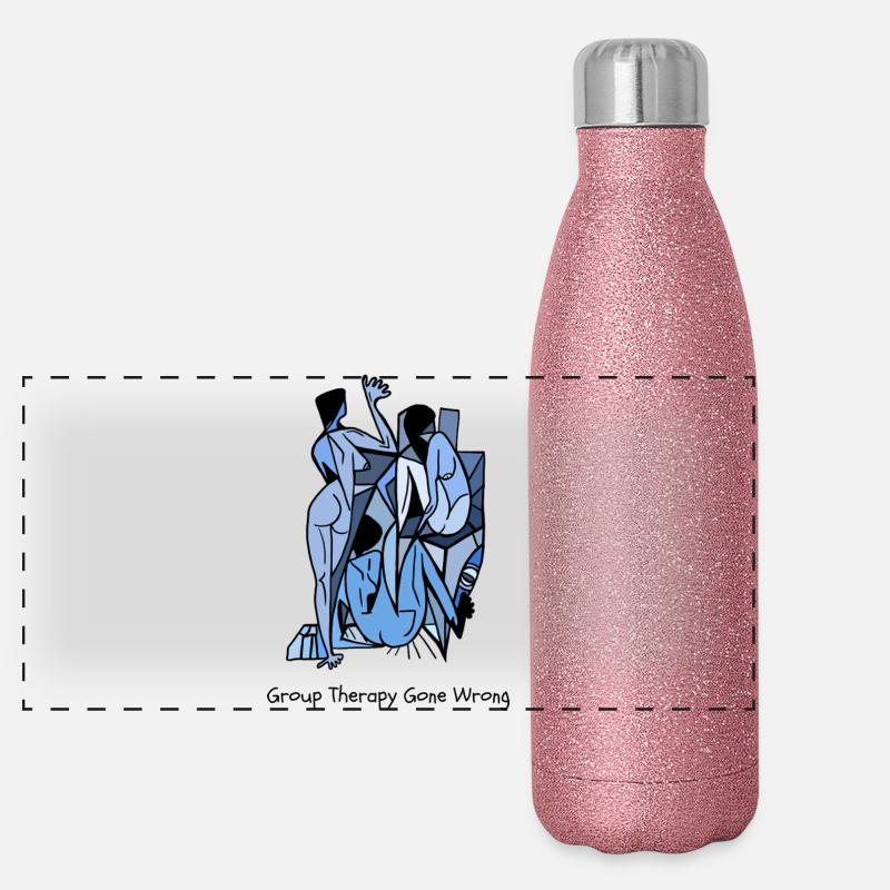 Group Therapy Gone Wrong Panorama Glitzer Isolierflasche 500 ml