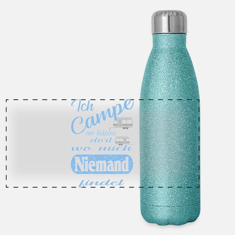 Camping Panorama Glitzer Isolierflasche 500 ml