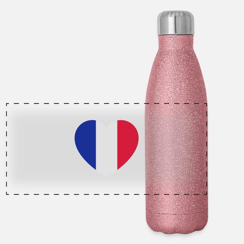 france_3col Panorama Glitzer Isolierflasche 500 ml