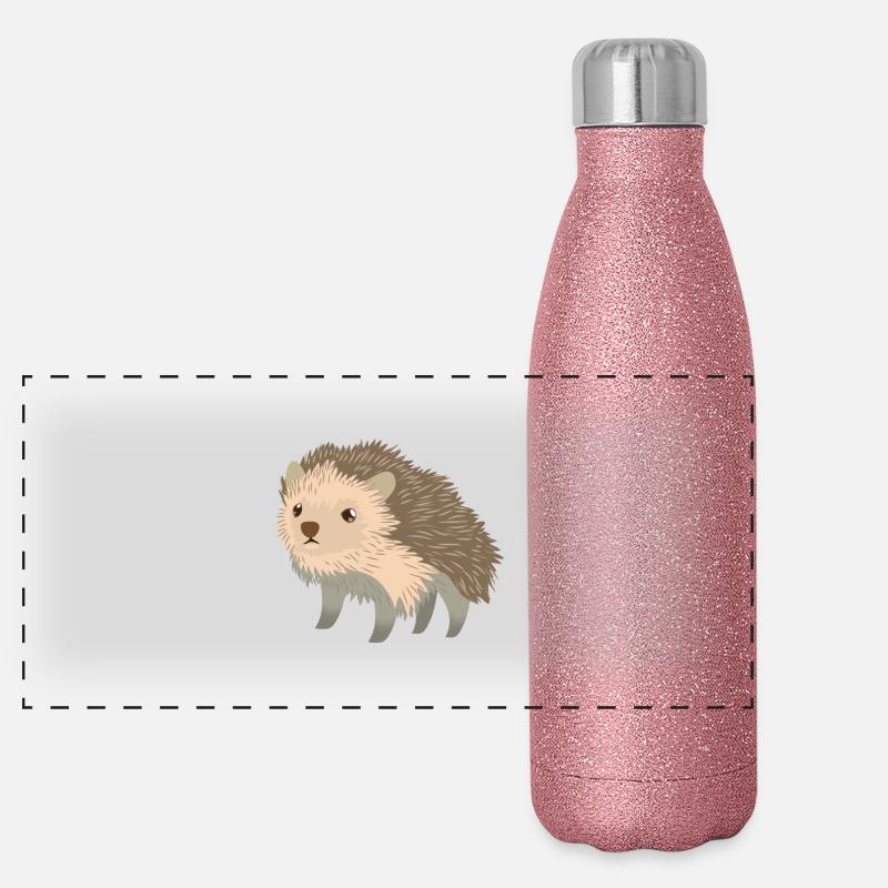 cute little Hedgehog Panoramic Glitter Thermal Bottle 500 ml