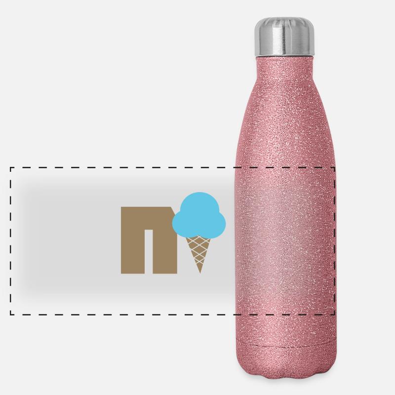 joli bleu Gourde isotherme panoramique pailletée 500 ml